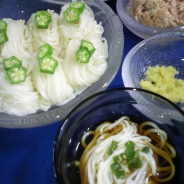 生姜つゆシーチキンつゆDE♡そうめん*ひやむぎ♡